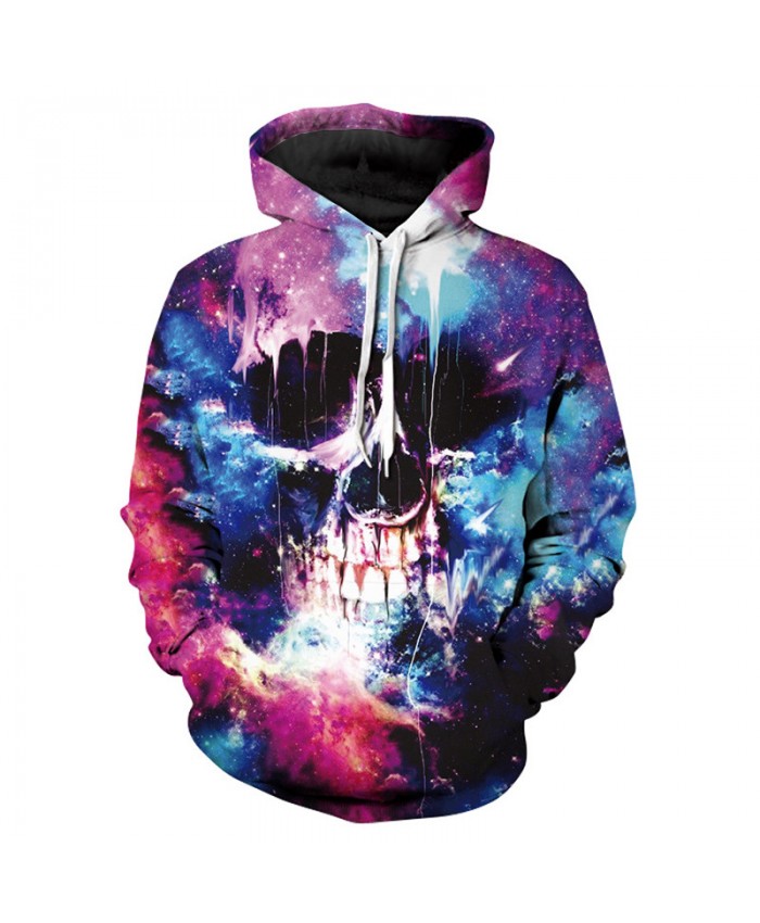 Galaxy Skull Printed Fashion Hoodie Neutral Pullovers Hip-hop Sweatshirt Tracksuit Pullover Hooded Sweatshirt