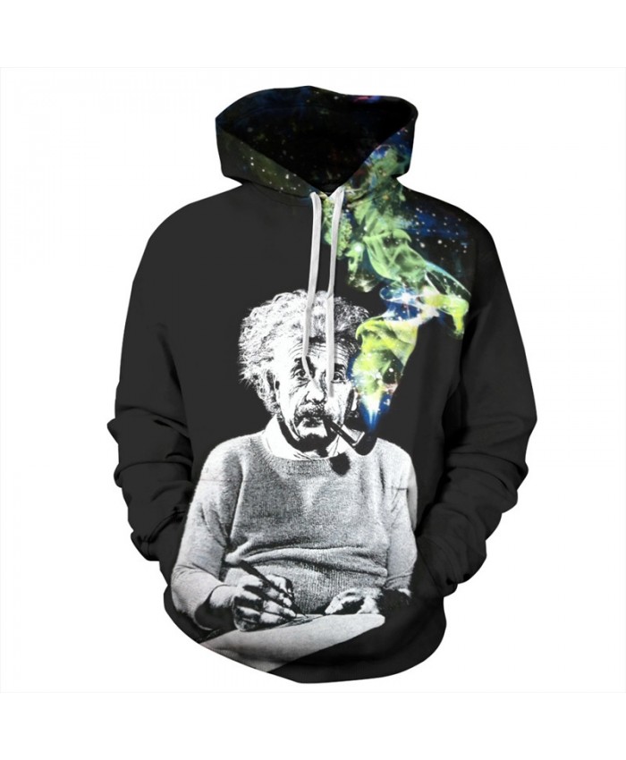 Galaxy Smoke Einstein Neutral Hooded Sweatshirts Fashion Sportwear