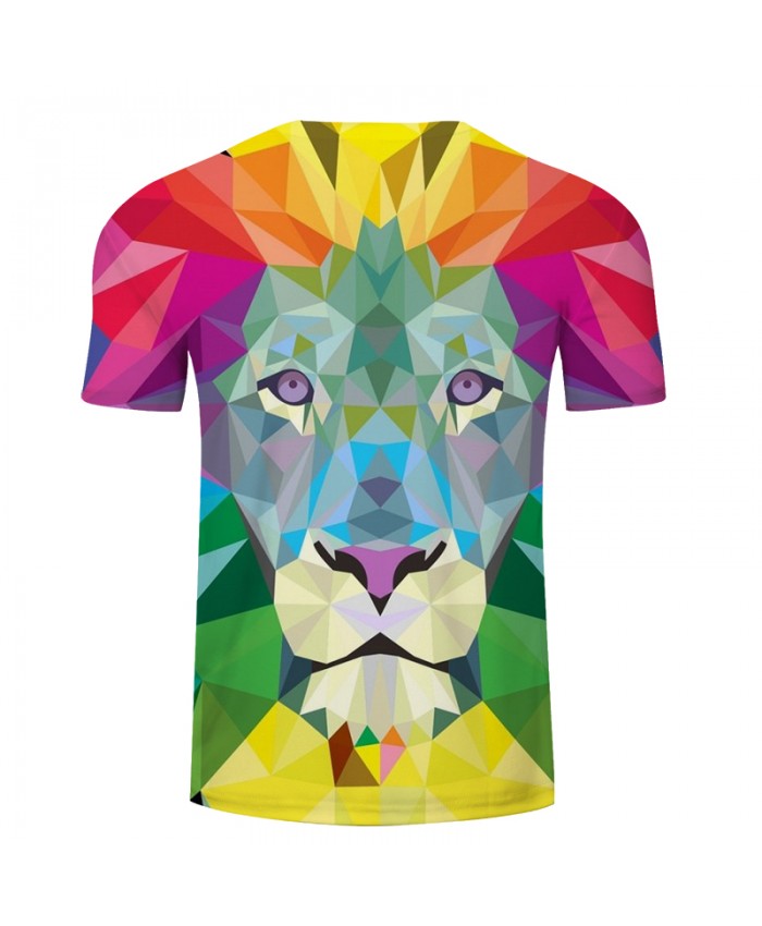 YYIL Lion Mosaic Childrens Comfortable and Lovely T Shirt Suitable for Both Boys and Girls 