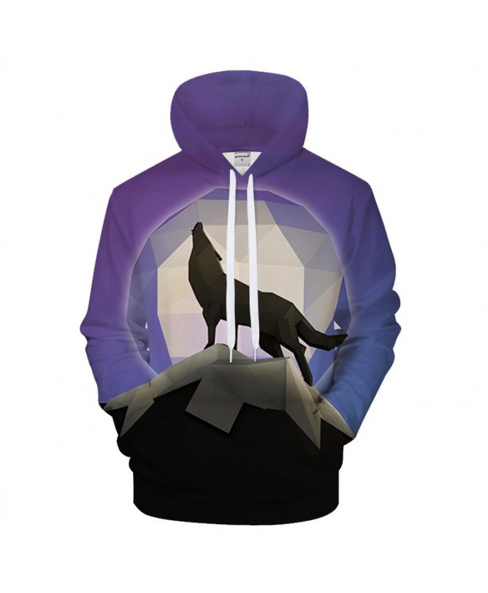 Geometry Wolf 3D Print Hoodies Men Casual Sweatshirt Brand Tracksuit Pocket Pullover Autumn Coat Streetwear Drop Ship