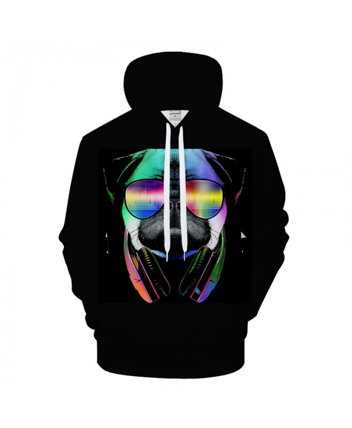 Glasses Bear Hoodies Funny Hoody Men Sweatshirt 3D Pullover Anime Tracksuit Autumn Hooded Streatwear Coat Drop Ship