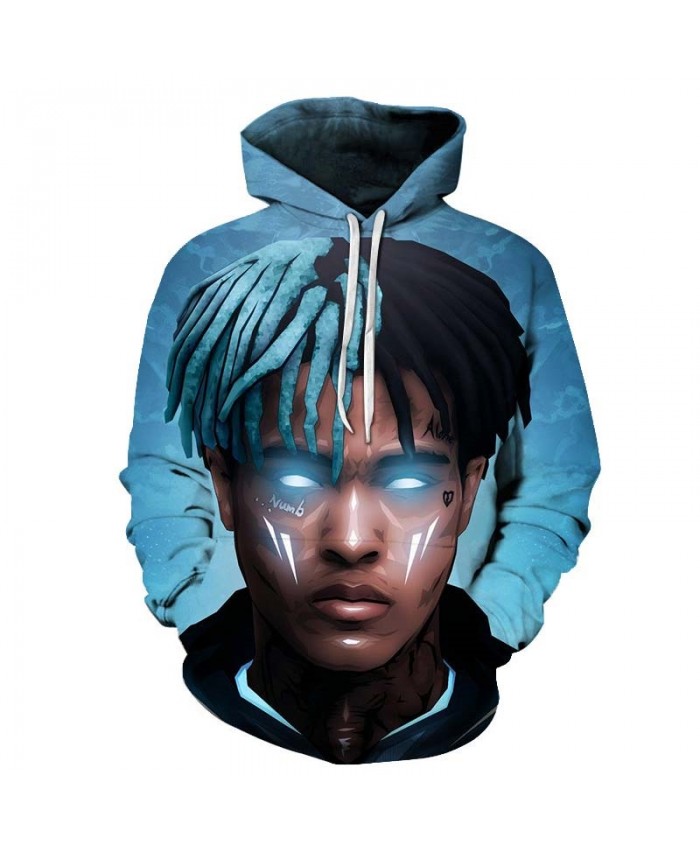 Glowing Blue Eyes Mens Pullover hoodies Streetwear Sweatshirt Casual Hoodie New 2021 New Long Sleeve Men