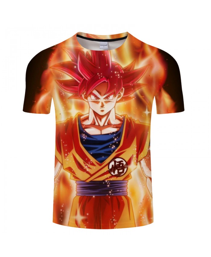 Goku Warrior 3D Print T shirt Men Women Dragon Ball Summer Anime Short Sleeve Boy Tops&Tees Tshirt Hip Hop Drop Ship