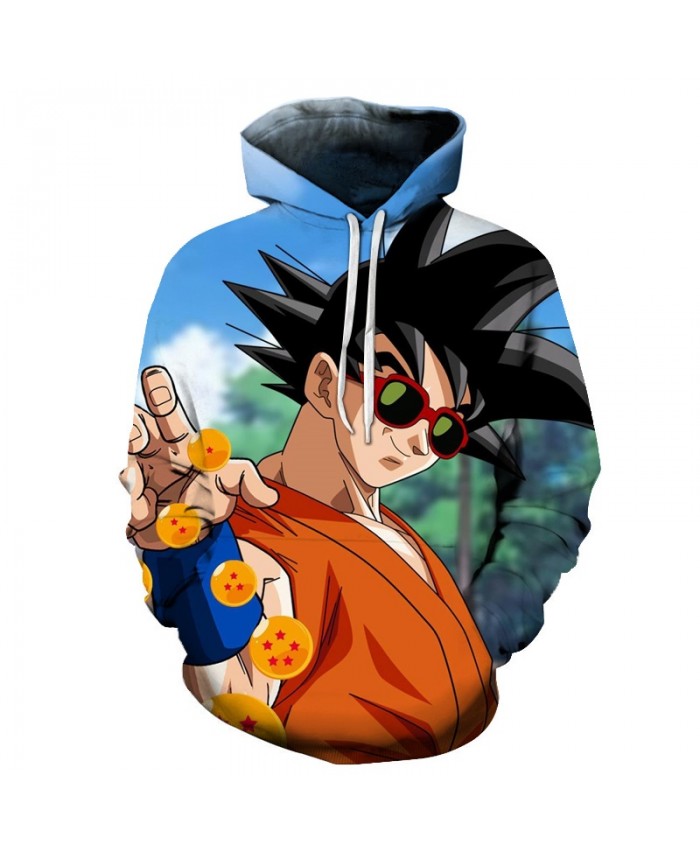 Goku wearing sunglasses Hoodies Men Women 3D Hoodie Sweatshirts Anime Fashion Casual Tracksuits Boy Jackets