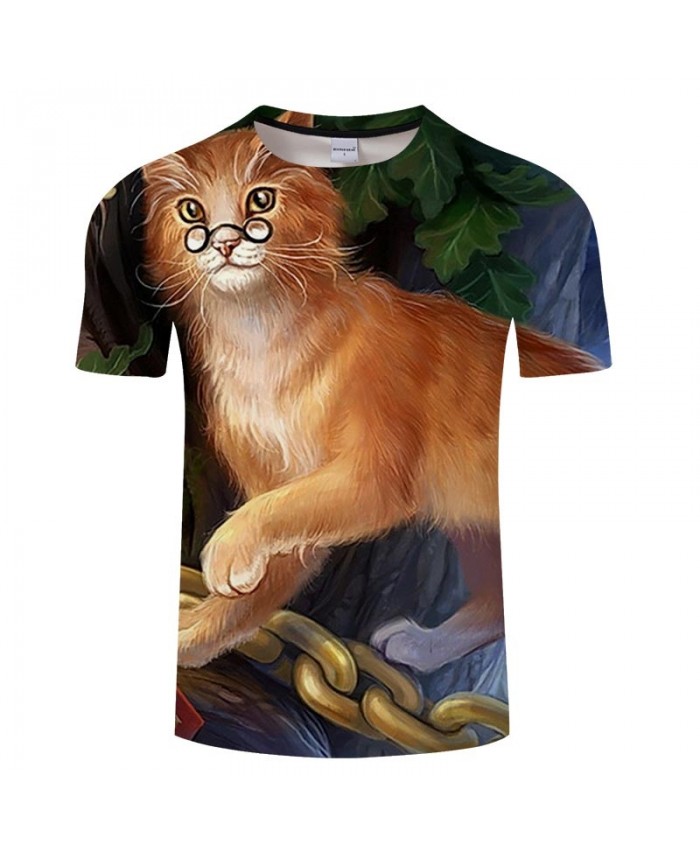 Golden Cat Hair 3D Printed Men tshirt Crossfit Shirt Casual Summer Short Sleeve Men Brand T Shirt Men Round Neck