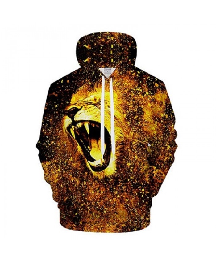 Golden Lion Hoodies Men Sweatshirt 3D Hoody Autumn Tracksuit Printed Hooded Streatwear Pullover Harajuku New DropShip