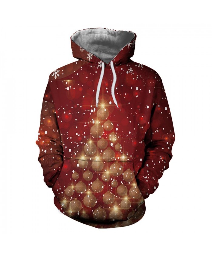 Golden christmas tree Christmas Hoodies 3d Sweatshirts Men Women Hoodie Print Couple Tracksuit Hooded Hoody Clothing