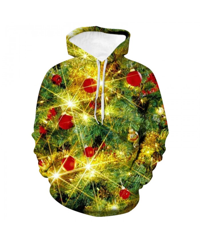 Golden light shines Christmas Day 3D Printed Hoodie Hooded Sweatshirts Merry Christmas Pullover Hoodies