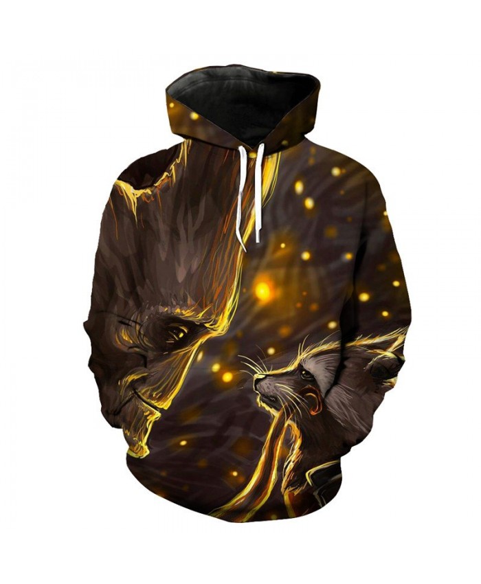 Guardians of the Galaxy Groot Rocket Raccoon Fashion Streetwear 3D Sweatshirt Sportwear C