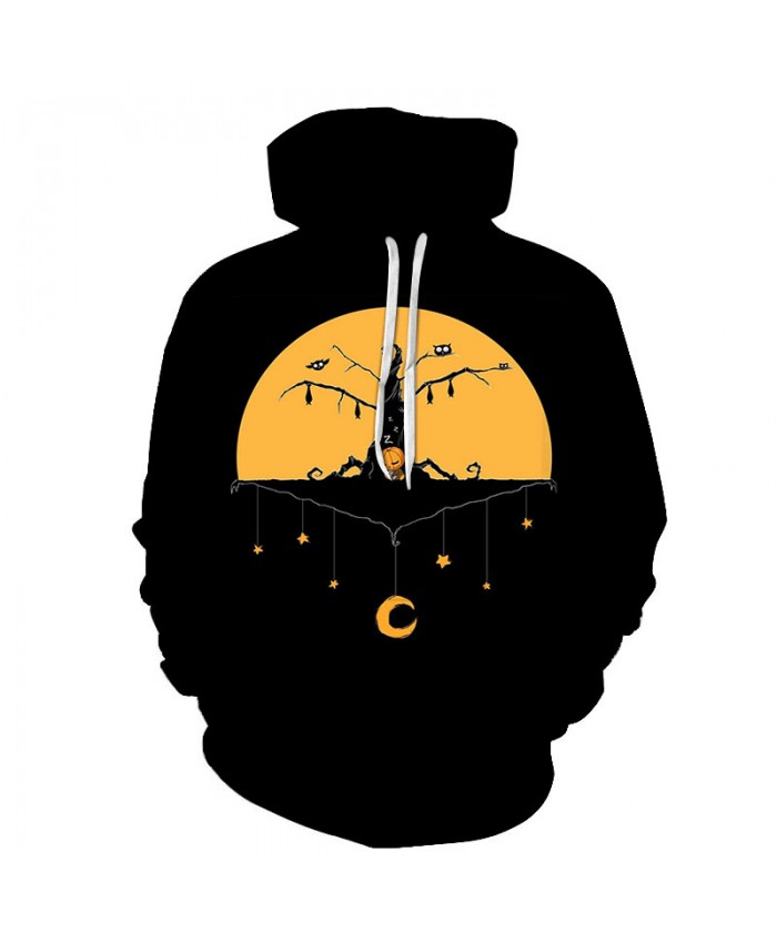 Halloween 3D Print Black Hoodies Men Hoody Harajuku Hoodie Streatwear Sweatshirt Tracksuit Pullover Hip Hop Dropship