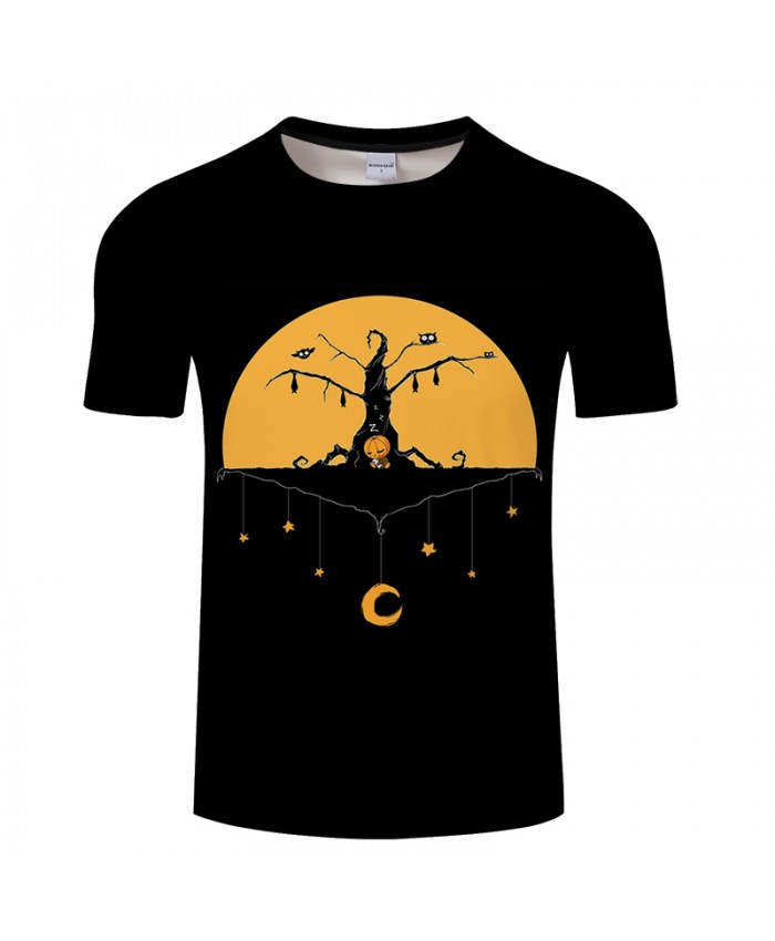 Halloween 3D Print T shirt Black Men T-shirt Brand Top Tees Streetwear Summer Short Sleeve tshirt O-neck Drop Ship