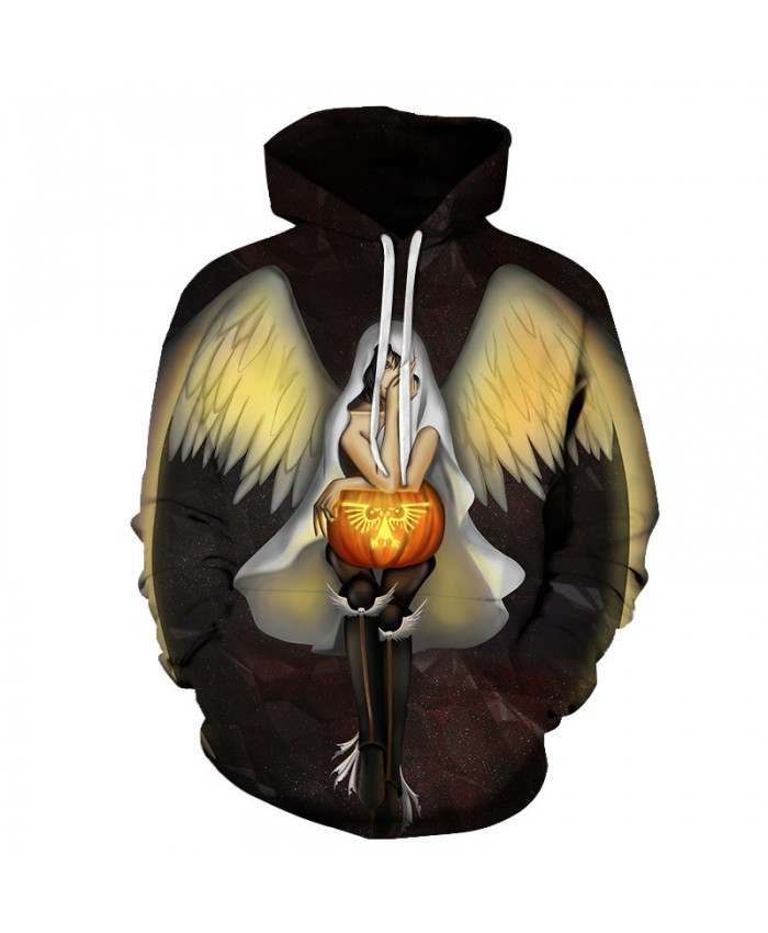 Halloween Angel 3D Print Hoodies Men Hoody Harajuku Hoodie Streatwear Sweatshirt Tracksuit Pullover Hip Hop Dropship