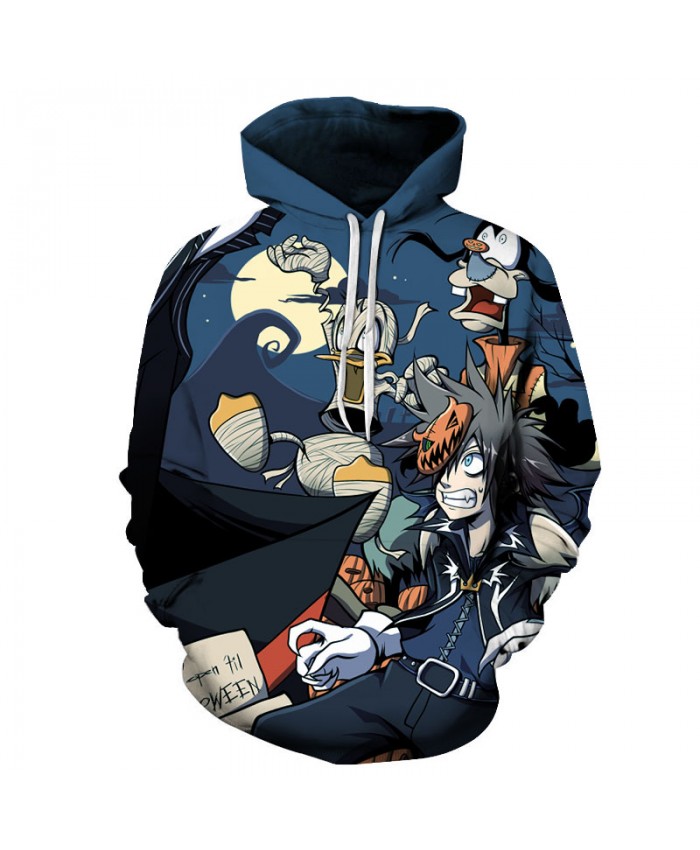 Halloween Cartoon 3D Print Hoodies Men Hoody Harajuku Hoodie Streatwear Sweatshirt Tracksuit Pullover Coat Dropship
