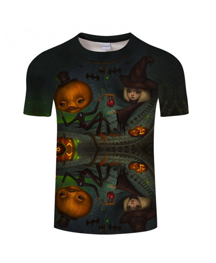 Halloween Eve 3D Print T shirts Men T-shirts Brand Tops Tee Streetwear Summer Short Sleeve tshirt O-neck Drop Ship