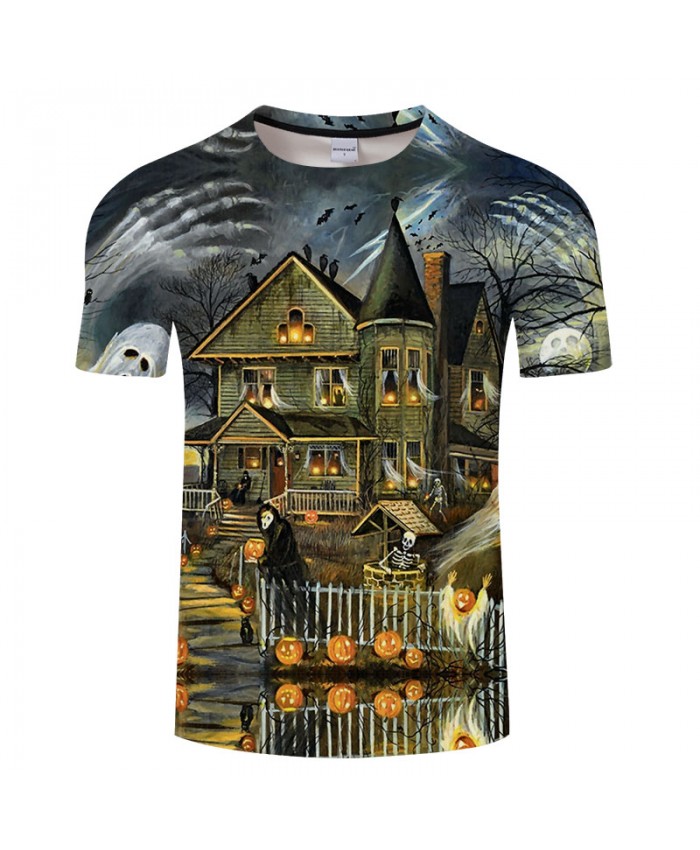 Halloween Family 3D Print T shirts Men T-shirts Brand Top Tee Streetwear Summer Short Sleeve tshirt O-neck Drop Ship