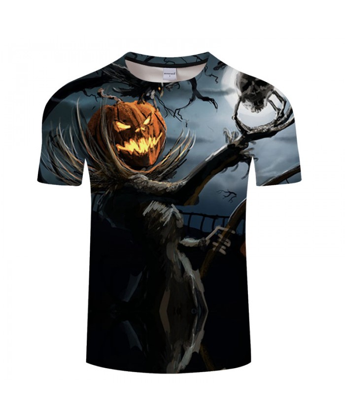 Halloween Ghost 3D Print T shirts Men T-shirts Brand Tops Tee Streetwear Summer Short Sleeve tshirt O-neck Drop Ship