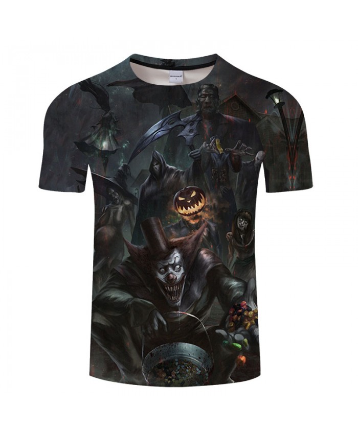 Halloween Night 3D Print T shirts Men T-shirts Brand Tops Tee Streetwear Summer Short Sleeve tshirt O-neck Drop Ship