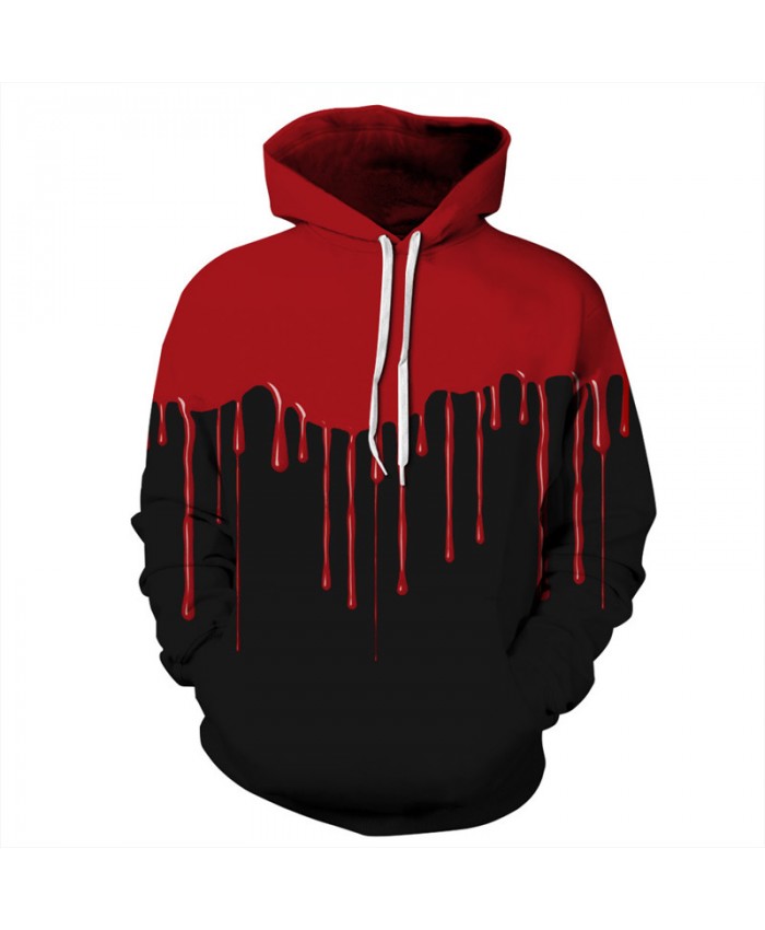 Halloween Series Drops of blood Print Horror Hooded Sweatshirts
