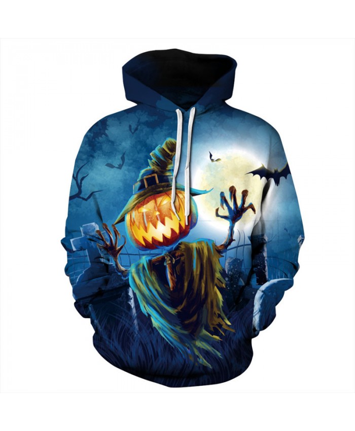 Halloween Style Pumpkin Wack Print Neutral Hoodies Sweatshirts