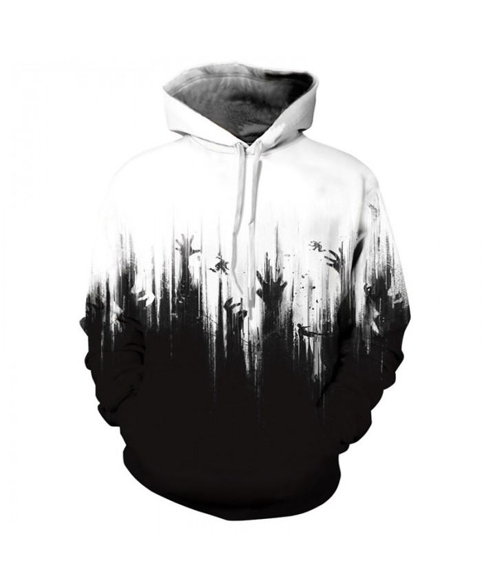 Halloween series sweatshirts claws zombies prints fashion hooded pullovers