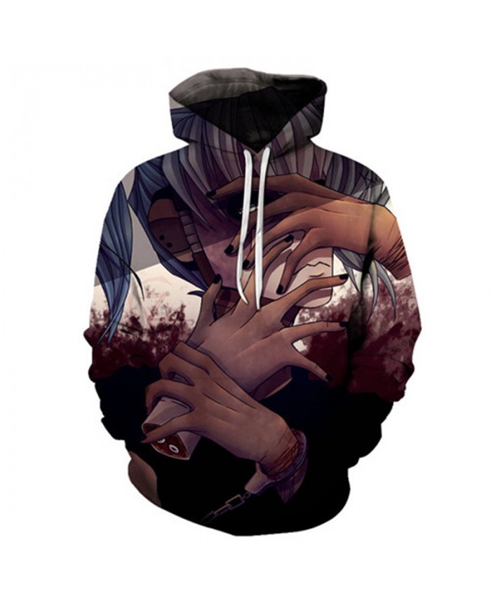 Hand Is Circled Sally Face 3D Printed Mens Pullover Sweatshirt Clothing for Men Custom Pullover Hoodie Streetwear