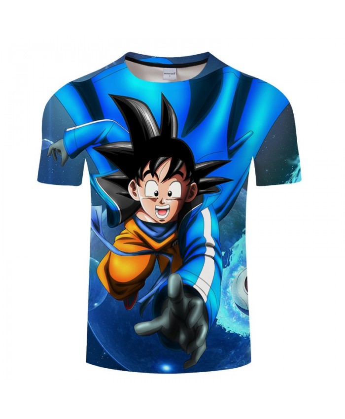 Happy Expression Cartoon Goku 3D Print Men Dragon Ball tshirt Anime Casual Summer Short Sleeve Male O-neck Drop Ship