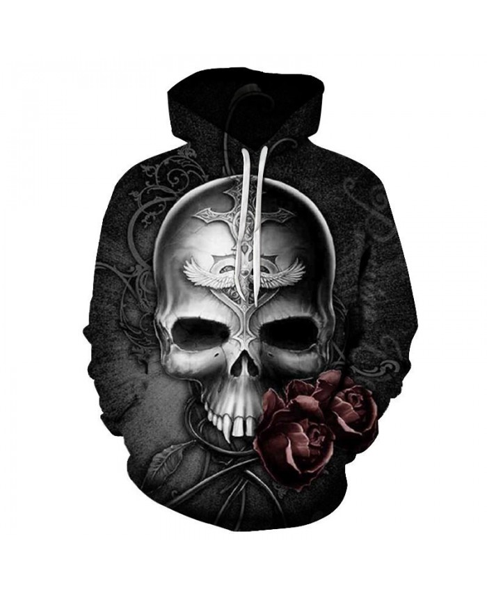 Harajuku Men hoodies Fashion Mens Hoodie Streetwear Popular Casual Long Skull Anime Sweatshirts