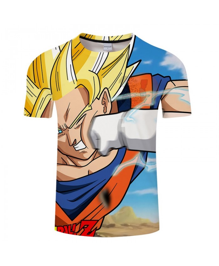 Hit The Face Goku Contradict Dragon Ball 3D Print Men tshirt Anime Casual Summer tshirt Short Sleeve Male Drop Ship