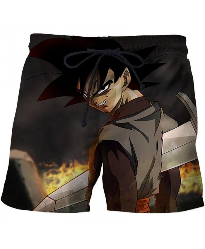Holding Something Dragon Ball Men Anime 3D Printed Beach Shorts Casual Summer Male Quick Dry Breathable Board Shorts