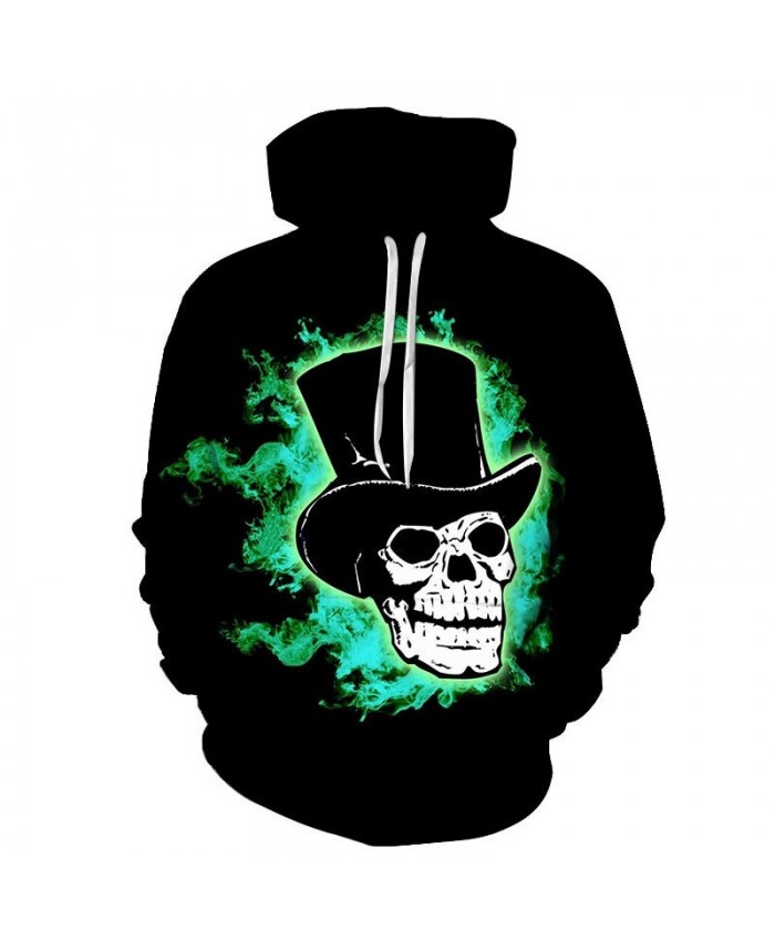 Hot Black Mens Hoodie Fashion Brand Hoodies Skull Men Casual Harajuku Sweatshirt Long Sleeve Anime Tops Sudadera