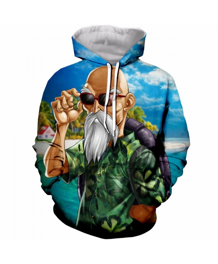 Hot Sale Dragon Ball Super Saiyan Hooded Sweatshirt Men Women Hoodie Sweatshirt Anime Roshi Master Print 3D fashion Hoodies