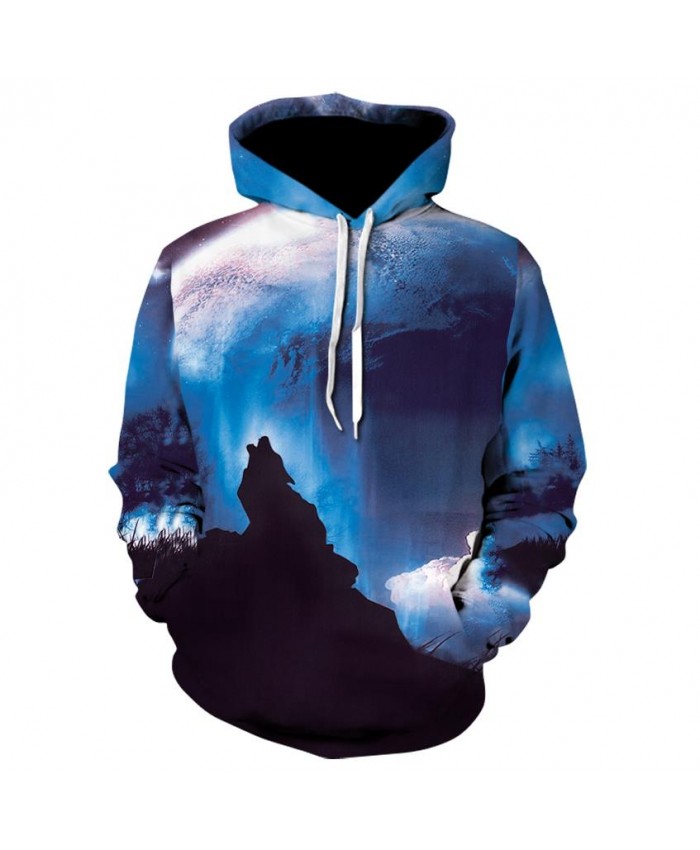 Wolf Hoodies 3d Animal Print Men's Hoody Sweatshirts Unisex Hip Hop ...