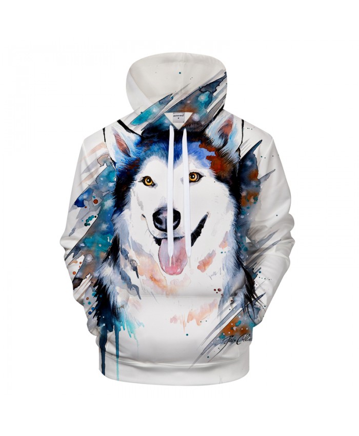 Husky by Pixie cold Art 3D Dog Printed Hoodies Men Women Sweatshirts Novelty Streetwear Brand Jackets Autumn Coats