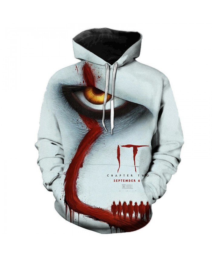 IT Chapter Two 3D Printed Hoodie Sweatshirts Men Women Clown Thriller Terrorist Movie Pullover Hip Hop Casual Oversized Hoodies