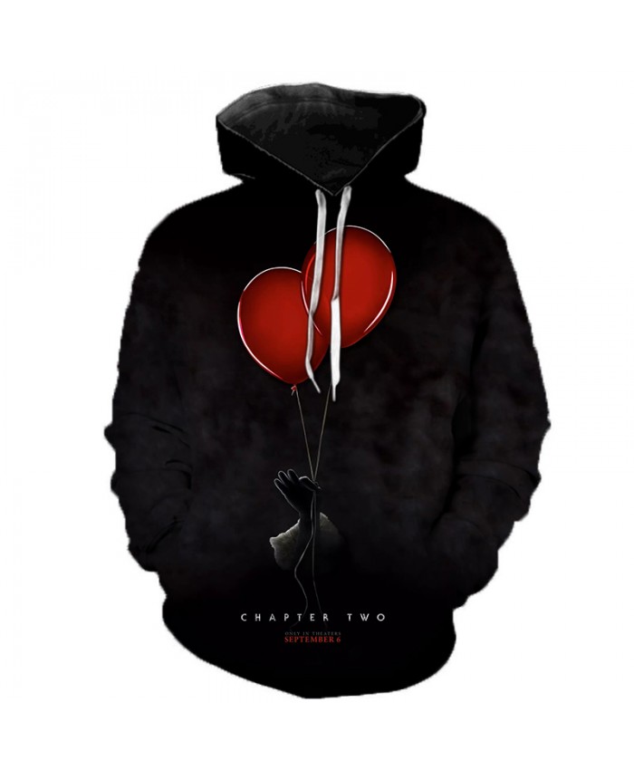 IT Chapter Two Horror/Thriller Movie 3D Hoodies Fashion Casual Hooded Sweatshirts New Trend College Stylish Streetwear Clothing