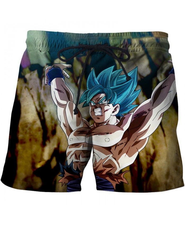 Initiate Body Strength Dragon Ball Men Anime 3D Stone Printed Beach Shorts Male Quick Dry Breathable Board Shorts