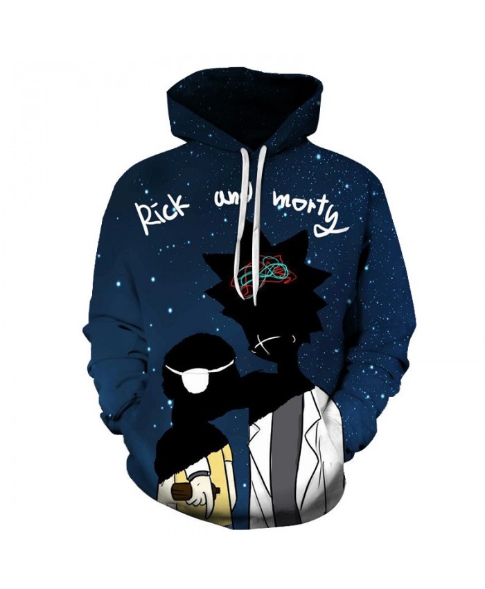 Injured Rick And Morty 3D Print Men Pullover Sweatshirt Mens Custom Pullover Hoodie Streetwear Sweatshirt Casual