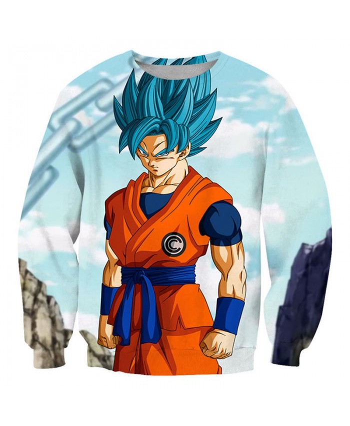 Iron Chain Dragon Ball 3D Print Mens No Cap Pullover Sweatshirt Pullover Casual Men Streetwear Sweatshirt Fashion