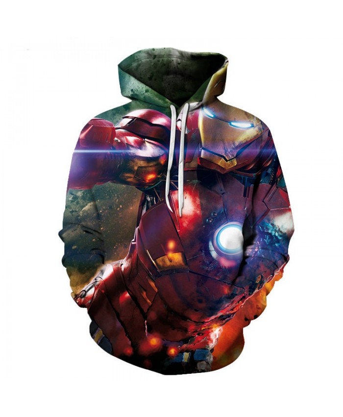 Iron Man Hoodies Marvel 3D Printed Men Pullover Sweatshirt Clothing for Men Long Sleeve Sweatshirt Pullover Hoodie Streetwear