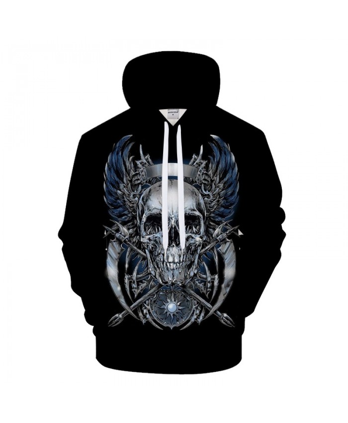 Iron Skull 3D Hoodies Men Women Sweatshirts Black Hoody Print Tracksuit Streatwear Coat Hooded Pullover New Drop ship