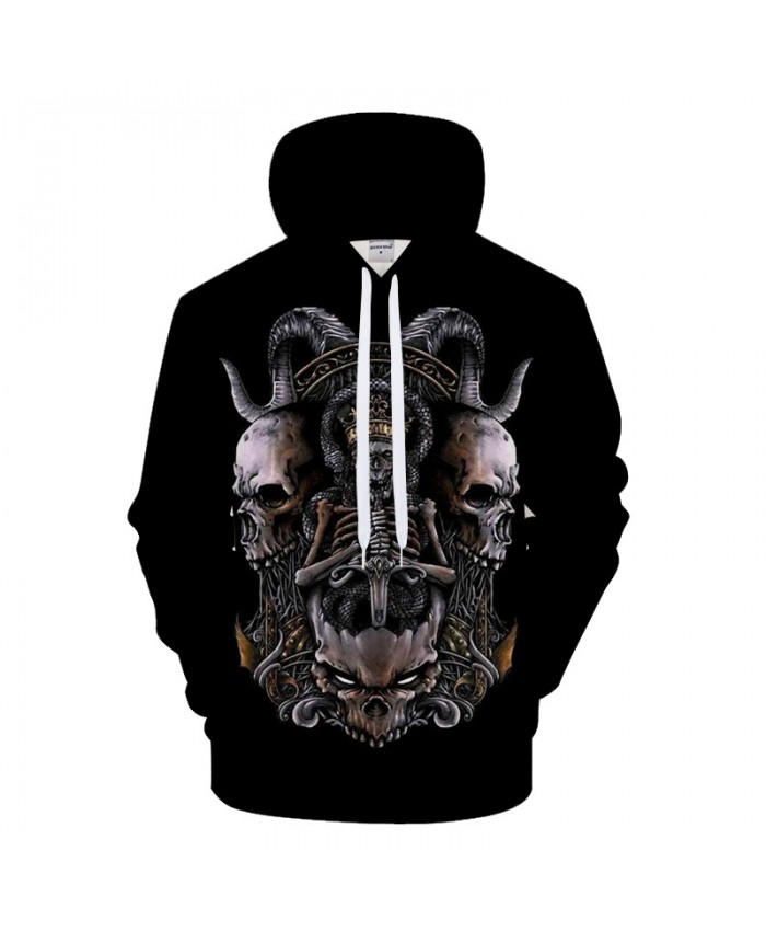 King of Skull Men Hoodies 3D Print Hoody Streatwear Sweatshirts Male Tracksuit Autumn Coat Pullover Hip Hop Drop ship