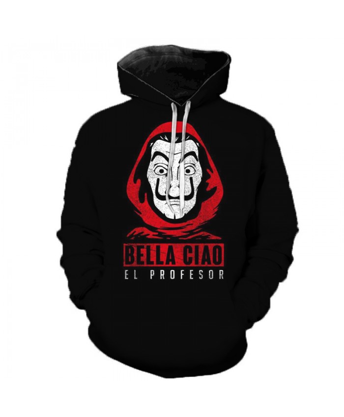 La Casa De Papel 3D Printed Hooded Sweatshirts Money Heist TV Series Pullovers Men Women Fashion Casual House of Paper Hoodies