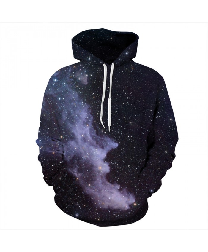 Latest Fashion Men Women Hooded Sweatshirt Dark Cosmic Galaxy Nebula Printing Pullover Men Women Sportwear