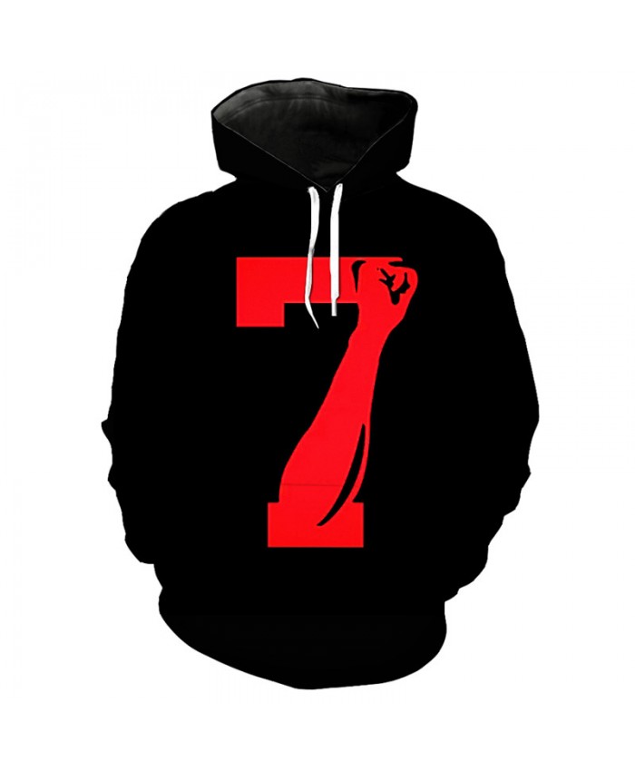 Latest fashion Men Women casual sweatshirt 7 letter printed black hooded pullover streetwear