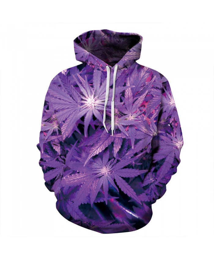 Leaf Print Fashion Neutral Hooded Sweatshirt Casual Hoodie Autumn Tracksuit Pullover Hooded Sweatshirt A