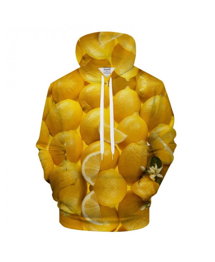 Lemon Print Hoodies 3D hoodie Men Hoody Streatwear Sweatshirt Harajuku Tracksuit Pullover Coat Casual Unisex Dropship