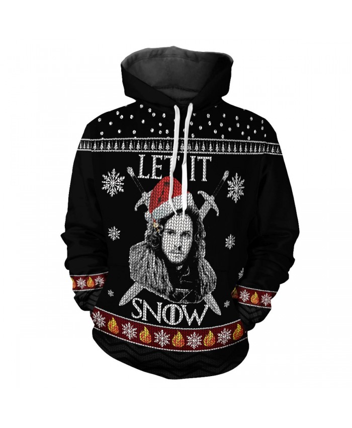 Let It Snow Unisex Pullover Hoodie Christmas Funny Fashion Christmas Hoodie Sweatshirt