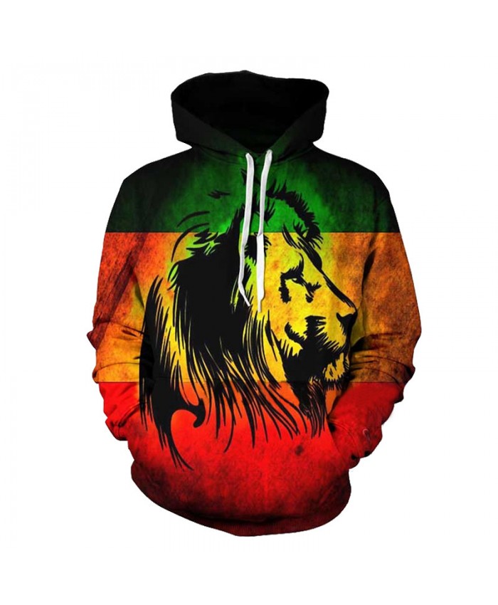 Lion Autumn New Fashion Hooded Sweatshirt Neutral Pullover Casual Sportswear Casual Hoodie Autumn Tracksuit Pullover Hooded Sweatshirt