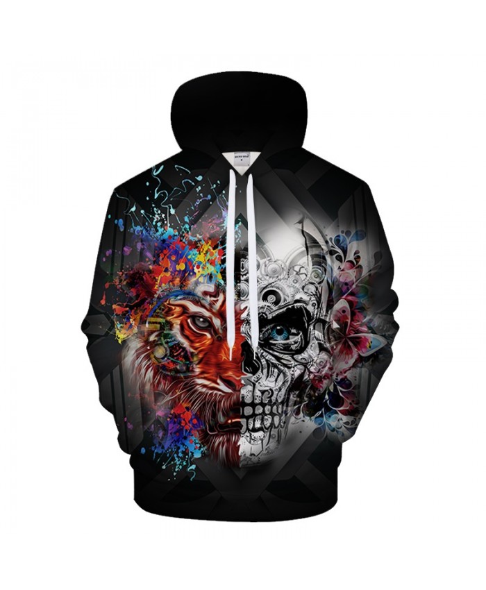 Lion Men Skull Hoody 3D Printed Hoodies Male Sweatshirt Streetwear Tracksuits Groot Pullover Brand Coat New DropShip