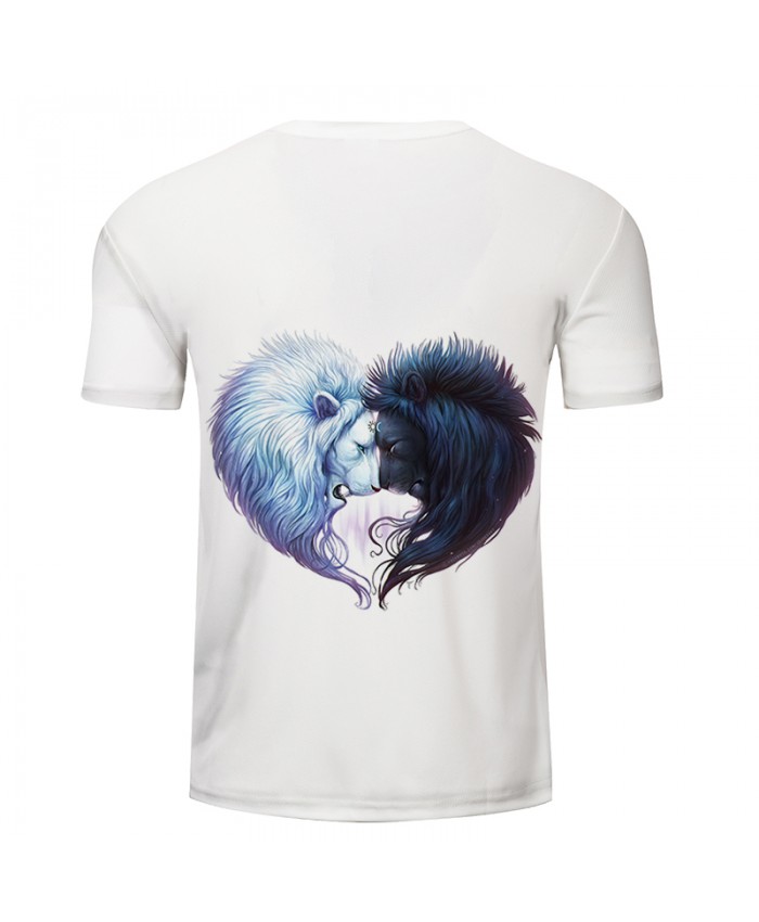 Funny Animal Lion Women Men T-Shirt 3D Print Short Sleeve Tee Tops